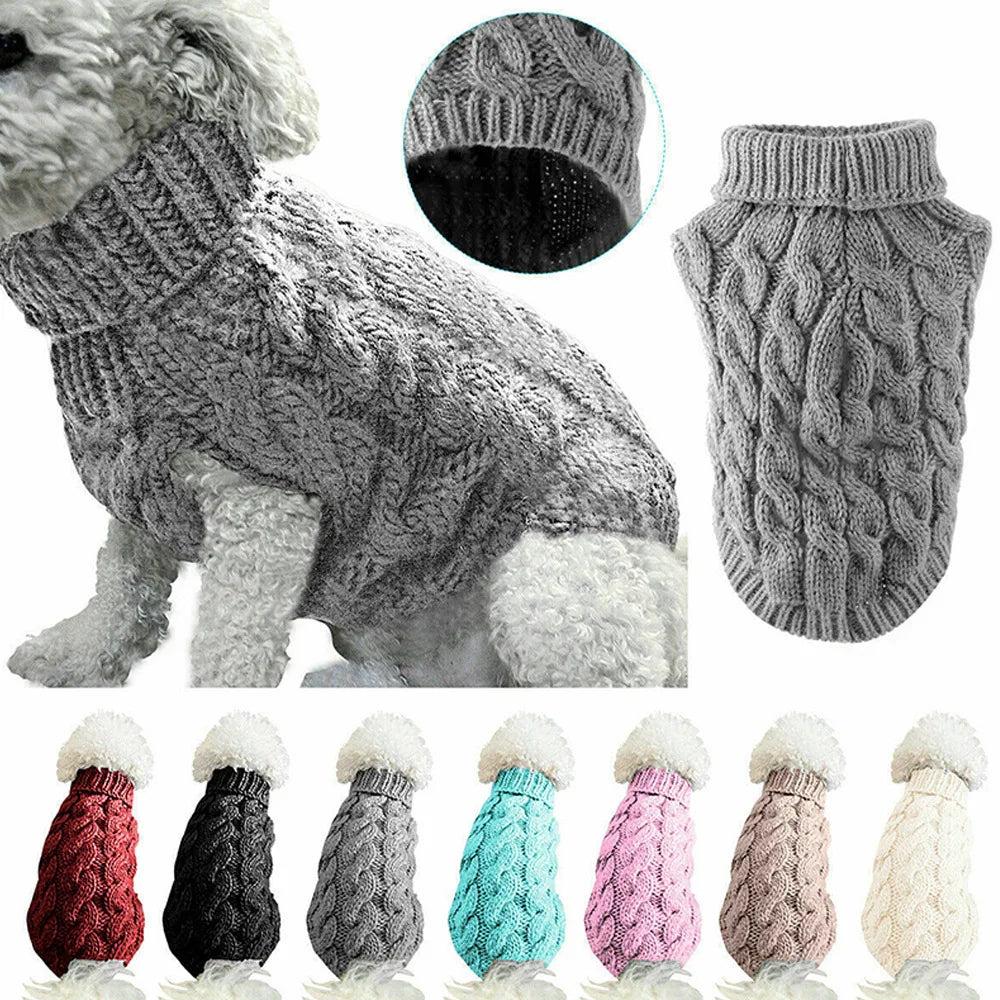 Warm Knitted Dog/Cat Sweater – Soft & Stylish Winter Outfit